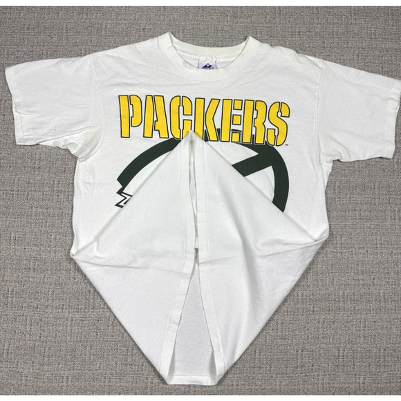 Vintage Green Bay Packers Apex One Large Logo Print Spellout T Shirt Large USA - Picture 5 of 10